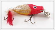 Vintage Paw Paw White Red Head Silver Ribs Lippy Sue Lure