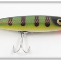 Heddon Golden Black Muskie Wood Dying Flutter With Card