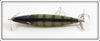 Heddon Golden Black Muskie Wood Dying Flutter With Card