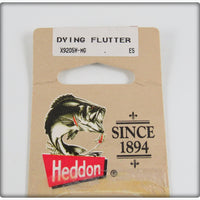 Heddon Golden Black Muskie Wood Dying Flutter With Card