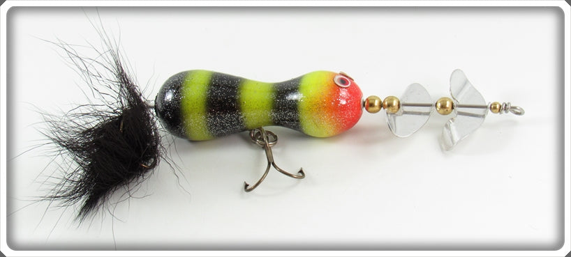 Vintage Nellie Bait Co Len Hartman Yellow Wasp Surface Bait