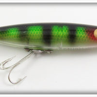 Heddon Clear Green Perch Dying Flutter With Card