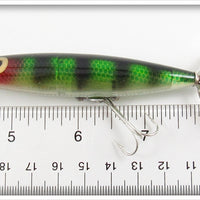 Heddon Clear Green Perch Dying Flutter With Card