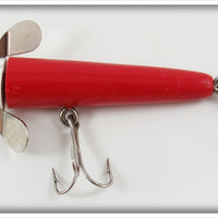 Hills Bait Co Red & White Screw Ball Lure In Box