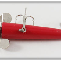 Hills Bait Co Red & White Screw Ball Lure In Box