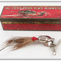 Vintage Al Foss Shimmy Wiggler No. 6 Lure In Red Tin