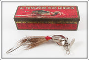 Vintage Al Foss Shimmy Wiggler No. 6 Lure In Red Tin