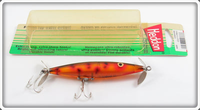 Vintage Heddon Spook Glow Spotted Orange Dying Flutter Lure With Card