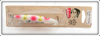 Vintage Heddon Strawberry Wood Dying Flutter Lure On Card