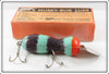 Vintage Len Hartman Tackle Co Green Hornet Musky Bug In Box