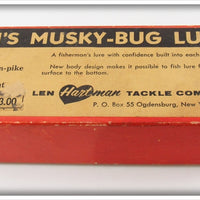 Len Hartman Tackle Co Orange Wasp Musky Bug Empty Box