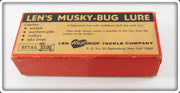 Len Hartman Tackle Co Orange Wasp Musky Bug Empty Box