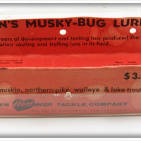 Len Hartman Tackle Co Orange Wasp Musky Bug In Box