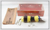 Vintage Len Hartman Tackle Co Yellow Wasp Musky Bug In Box