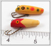 South Bend Red Arrowhead White & Yellow With Spots Fly Oreno Pair