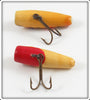 South Bend Red Arrowhead White & Yellow With Spots Fly Oreno Pair