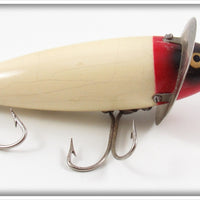 Vintage Heddon Red Head White 210 Surface Lure