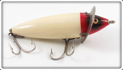 Vintage Heddon Red Head White 210 Surface Lure