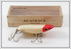 Vintage Mermade Bait Co Red Head Bass Size Scatback In Box 