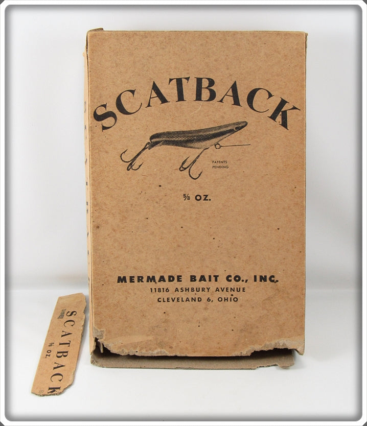 Vintage Mermade Bait Co Scatback Empty Dealer Box 