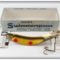 Helin Yellow Red Spots Musky Swimmerspoon Lure In Box GP 600 YB