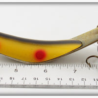 Helin Yellow Red Spots Musky Swimmerspoon In Box GP 600 YB