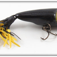 Vintage Legend Lures Black & Yellow 2 1/2" Eye Popper Lure