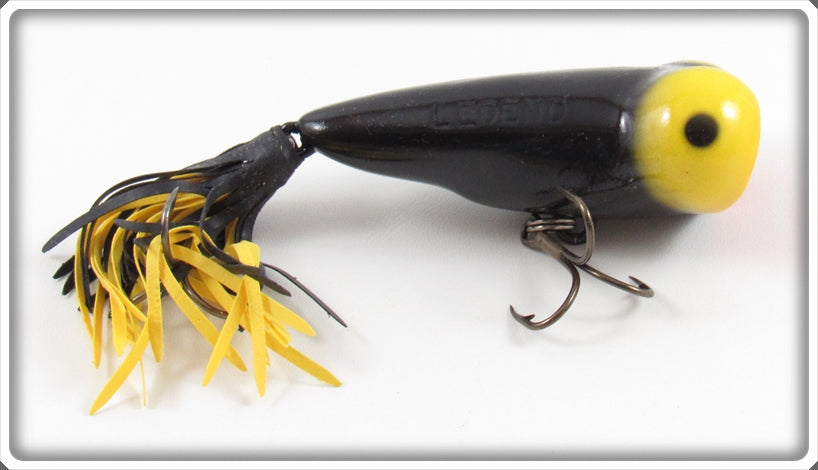 Vintage Legend Lures Black & Yellow 2 1/2" Eye Popper Lure