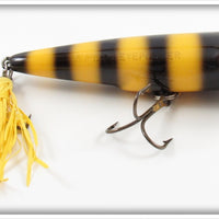 Legend Lures Special Order Yellow Black Stripe 5 1/2" Super Eye Popper