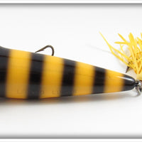 Legend Lures Special Order Yellow Black Stripes 5 1/2" Super Eye Popper