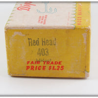 Wood Mfg Co. Red Head Midget Dipsy Doodle In Box