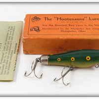 Vintage Montpelier Bait Co. Frog Hootenanna Lure In Box 