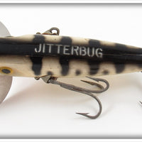 Arbogast Black & White Coachdog Wooden Musky Jitterbug