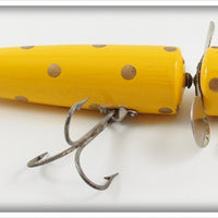 Vintage Pflueger Yellow Gold Spots Musky Globe Lure 