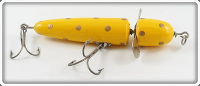 Vintage Pflueger Yellow Gold Spots Musky Globe Lure 