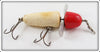 Vintage Pflueger White Red Head Globe Lure