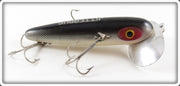 Arbogast Black & Silver Scale Wooden Musky Jitterbug Lure 