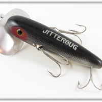 Arbogast Black & Silver Scale Wooden Musky Jitterbug