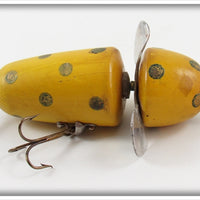 Vintage Pflueger Yellow Gold Spots Globe Lure