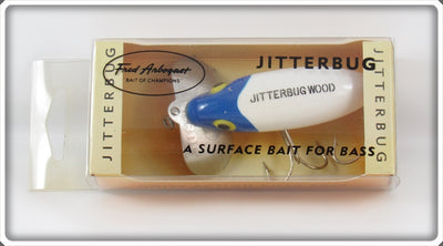 Arbogast Pradco Blue Head Jitterbug Lure In Box