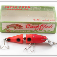 Creek Chub Orange Spotted Jointed Spinning Pikie Lure In Box 9430