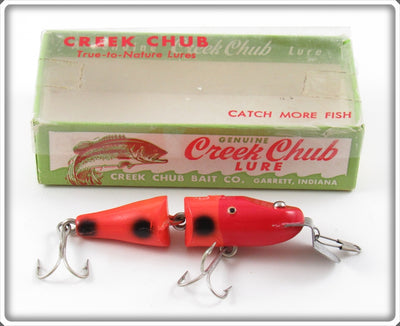 Creek Chub Orange Spotted Jointed Spinning Pikie Lure In Box 9430