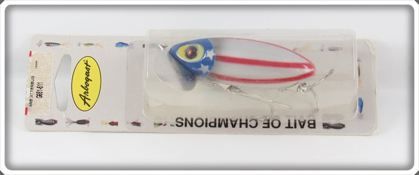 Arbogast Ebsco Silver Flag Jitterbug Lure On Card