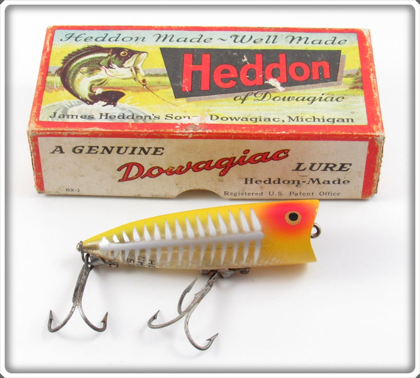 Heddon Yellow Shore Chugger Spook Lure In Box 9540 XRY