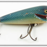 Vintage Pflueger Blue Scale Baby Surprise Minnow Lure