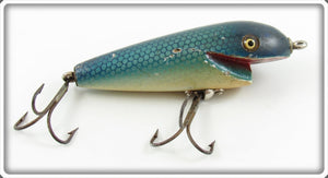 Vintage Pflueger Blue Scale Baby Surprise Minnow Lure