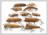 Lot Of 11 Stripped Old Lures - Heddon, Creek Chub & More