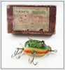 Antique Pflueger Kent Frog Floater Lure In Maroon Box 