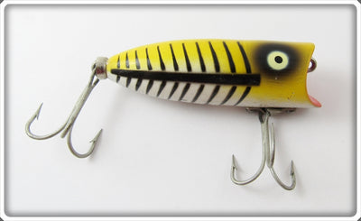Vintage Heddon Yellow Shore Black Bone Baby Lucky 13 Lure 2400 XRYBB