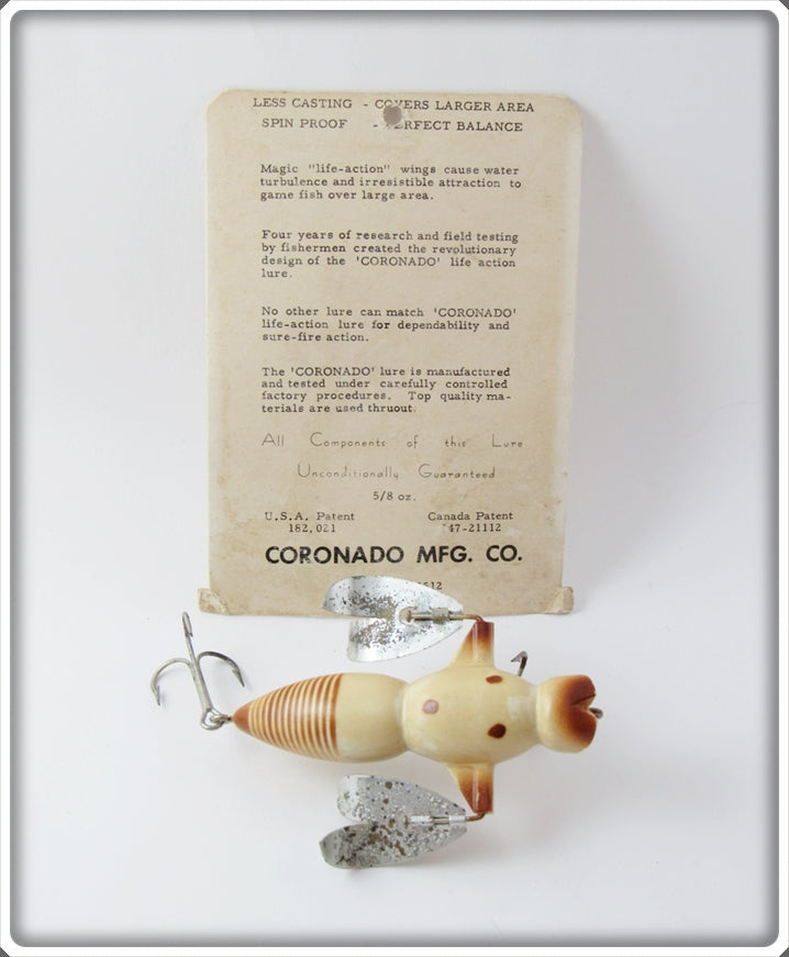 Vintage Coronado Mfg Co Dragonfly Lure With Card